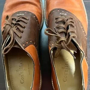 Cole Haan Made in Italy Vintage Black & Brown Leather Saddle Oxfords Size 8 Cole Haan Made in Italy Vintage Black & Brown Leather Saddle  main image 4